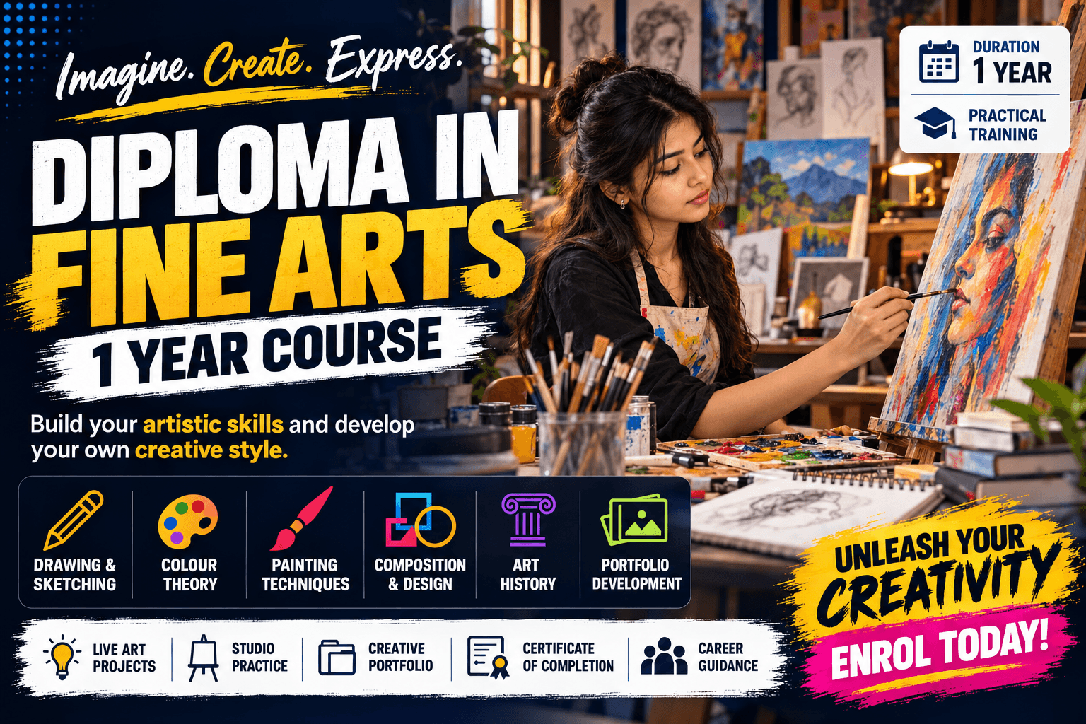 Diploma in Fine Arts (1 Year Course)
