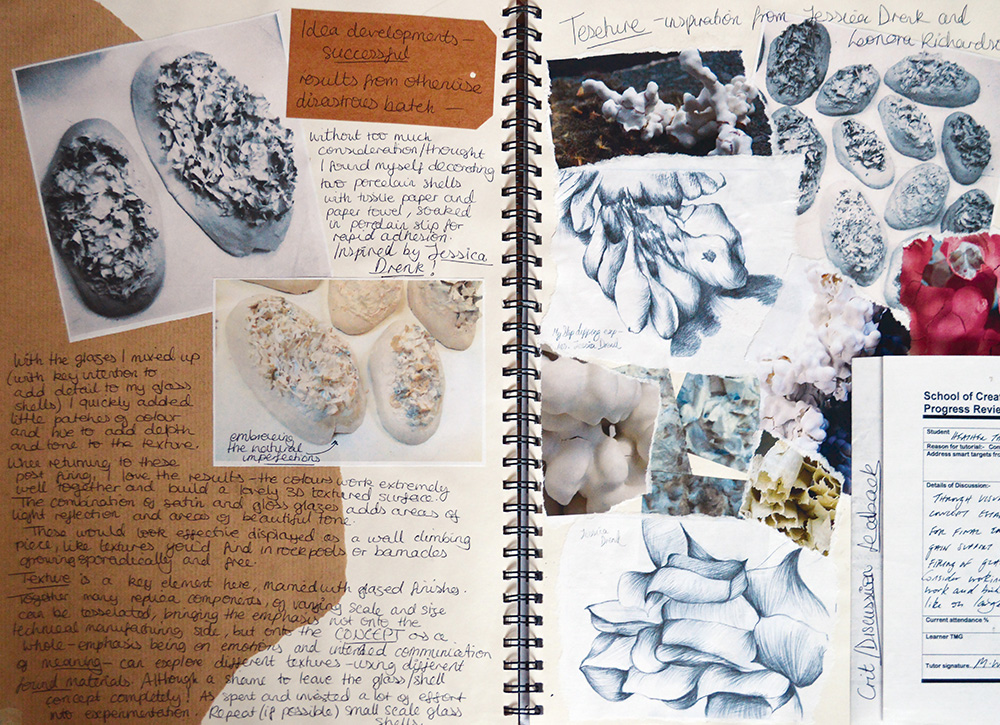 art sketchbook shells