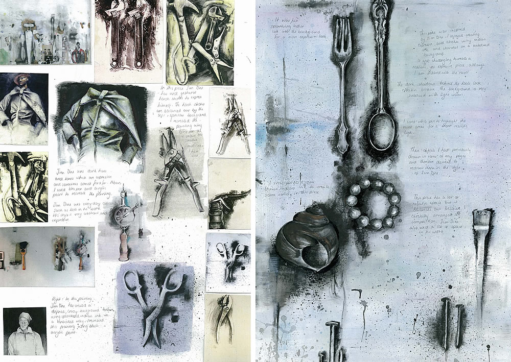 Jim Dine artist study - GCSE