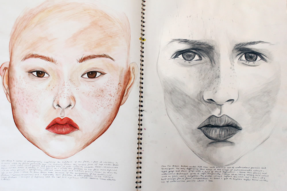 Art sketchbook layout - Robyn Yeang